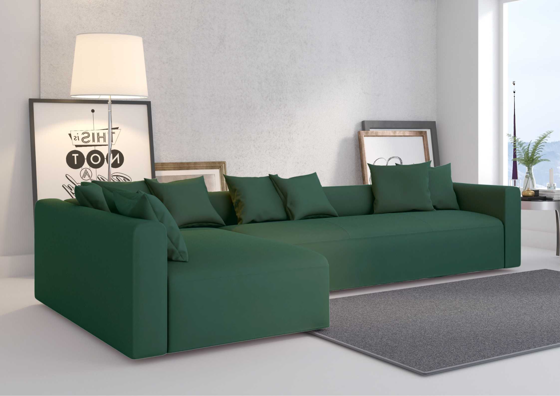 Duży narożnik industrialny w kolorze zielonym